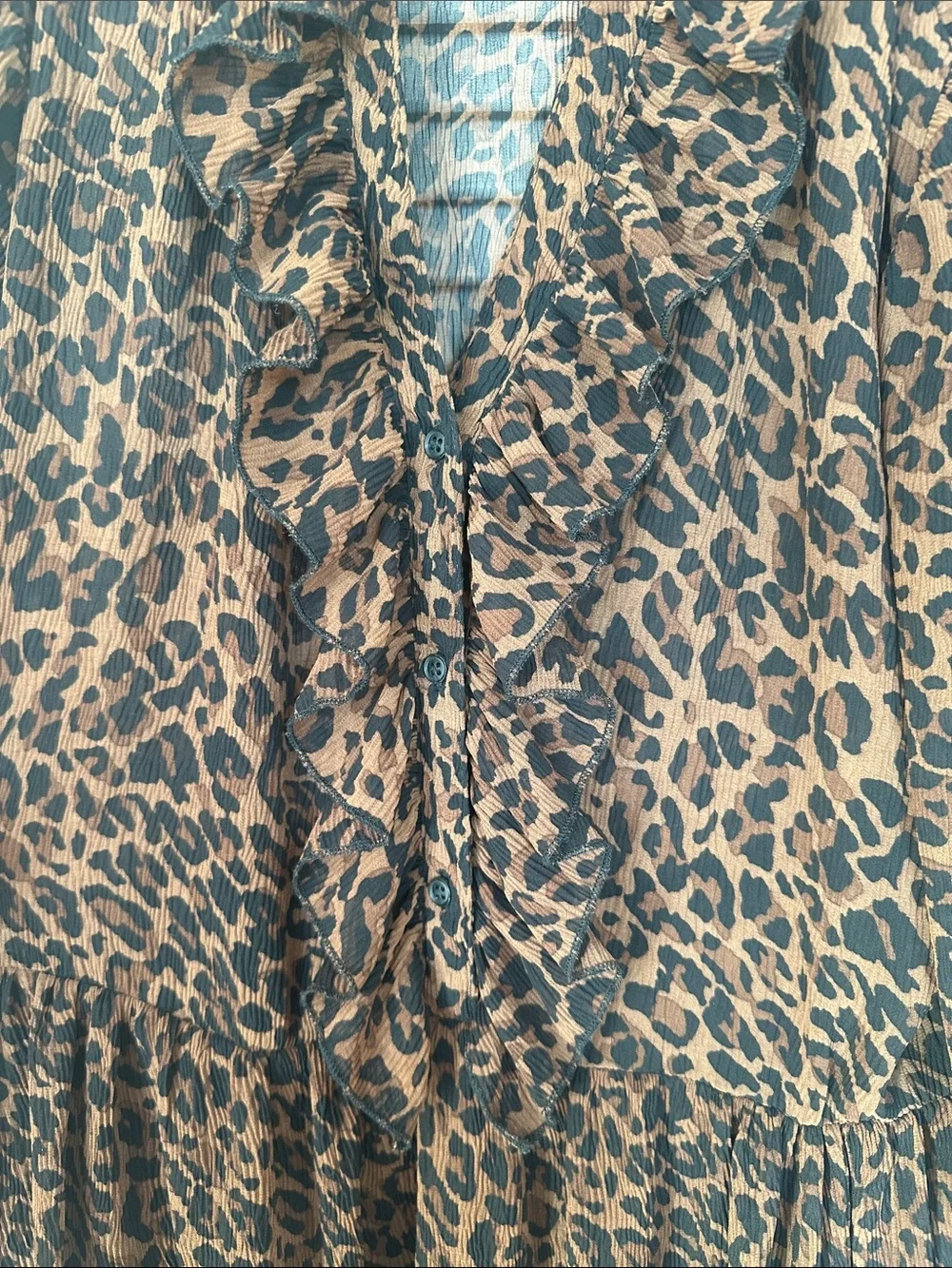 Zara Brown and Black Leopard Print Dress - Picture 3 of 4